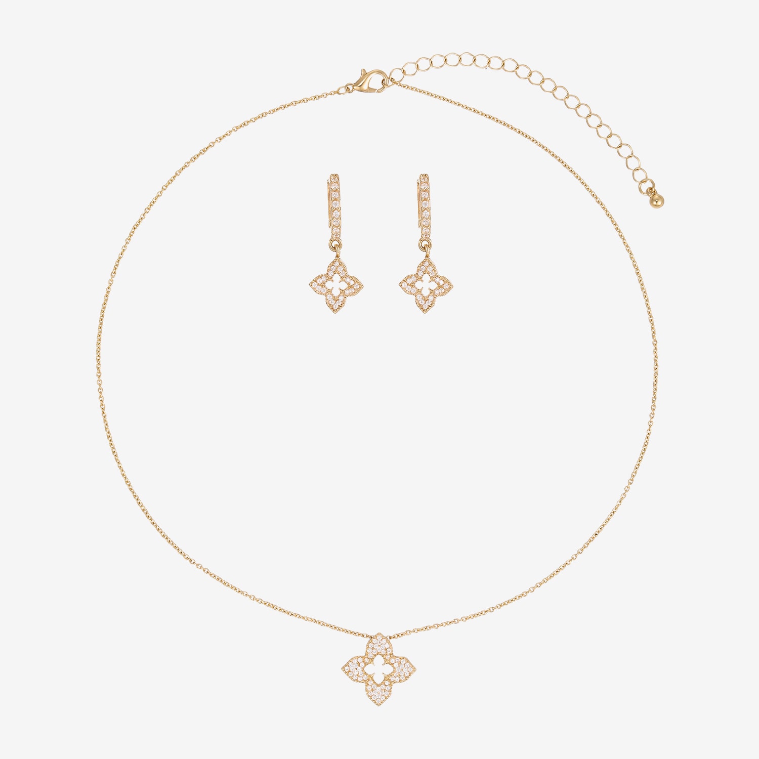 Womens Simulated Cubic Zirconia 2-pc. Necklace Set