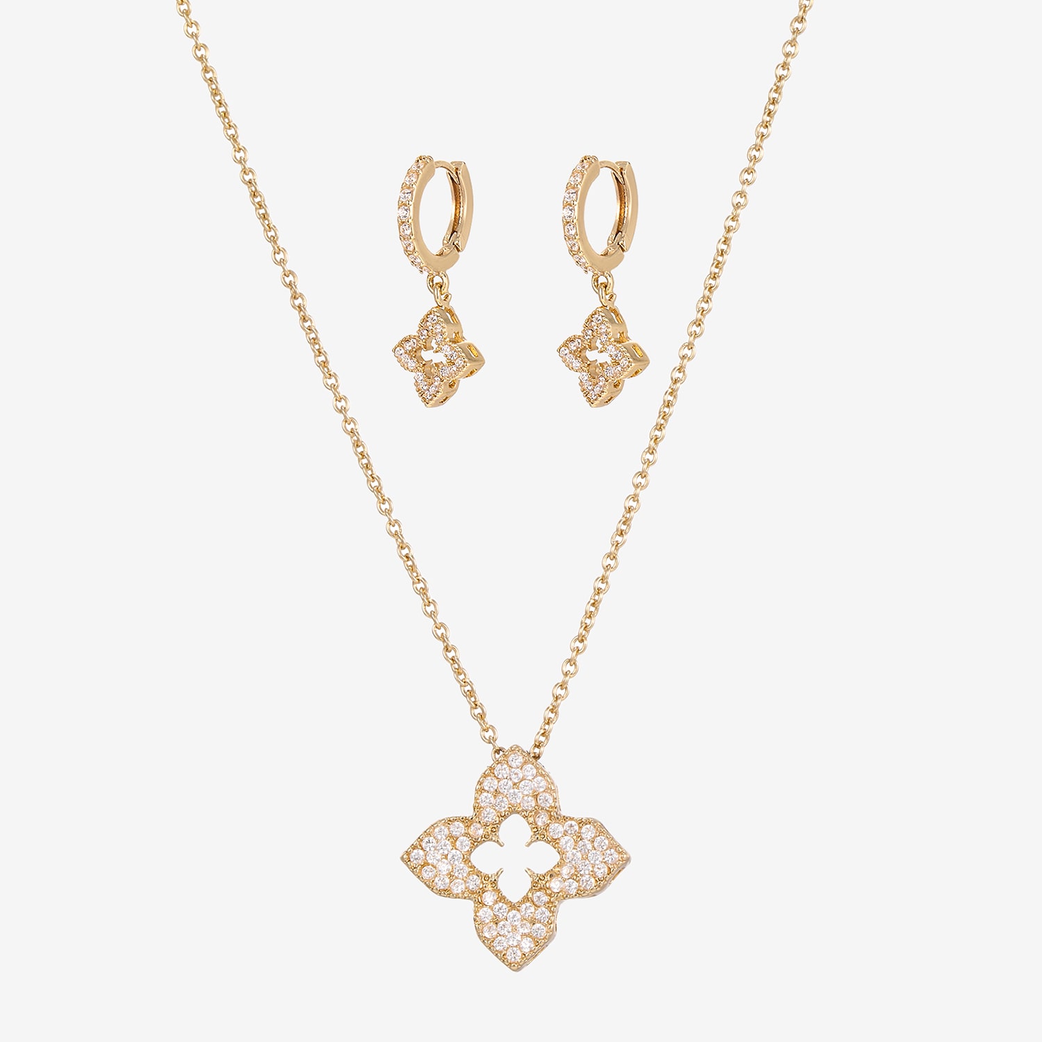 Womens Simulated Cubic Zirconia 2-pc. Necklace Set