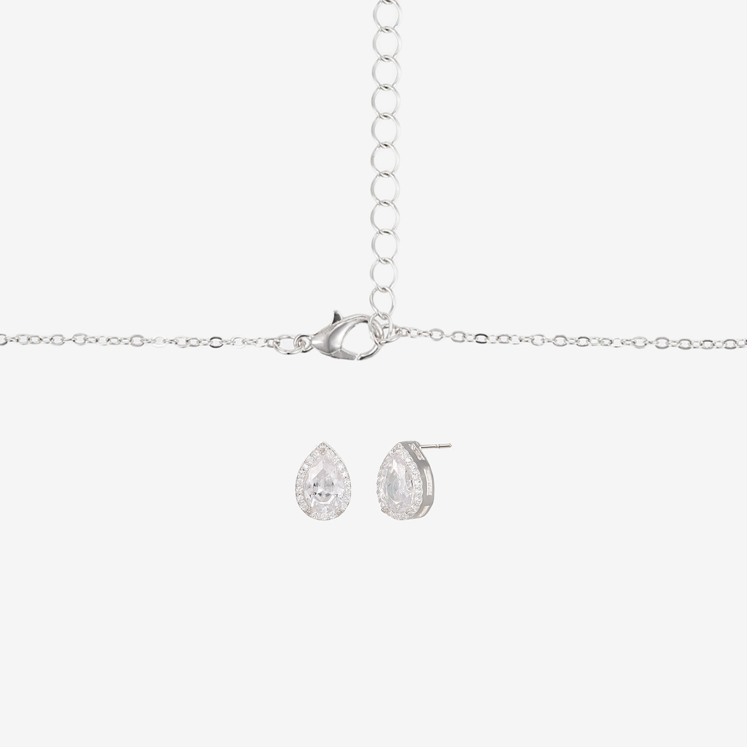 Womens Simulated Cubic Zirconia 2-pc. Necklace Set