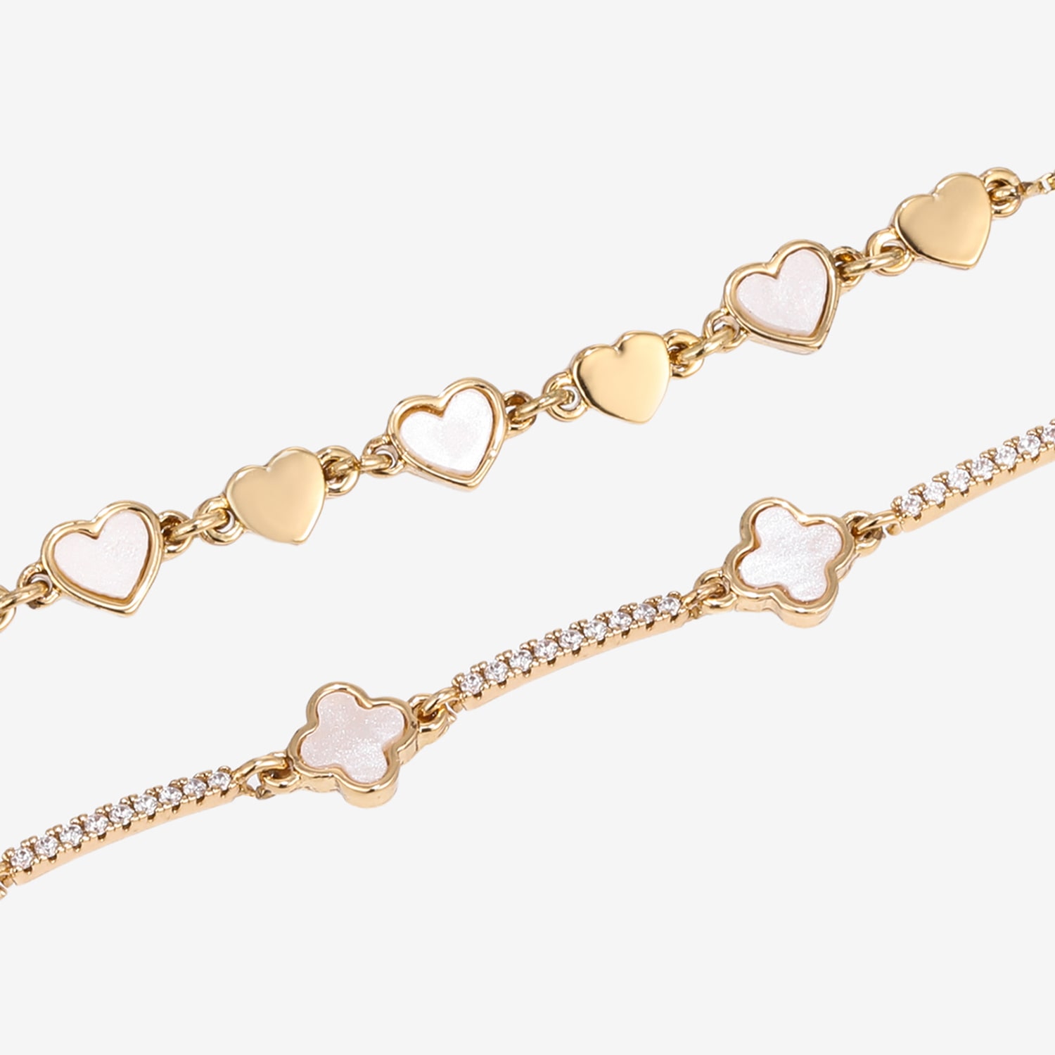 Womens 2-pc. Cubic Zirconia Bracelet Set