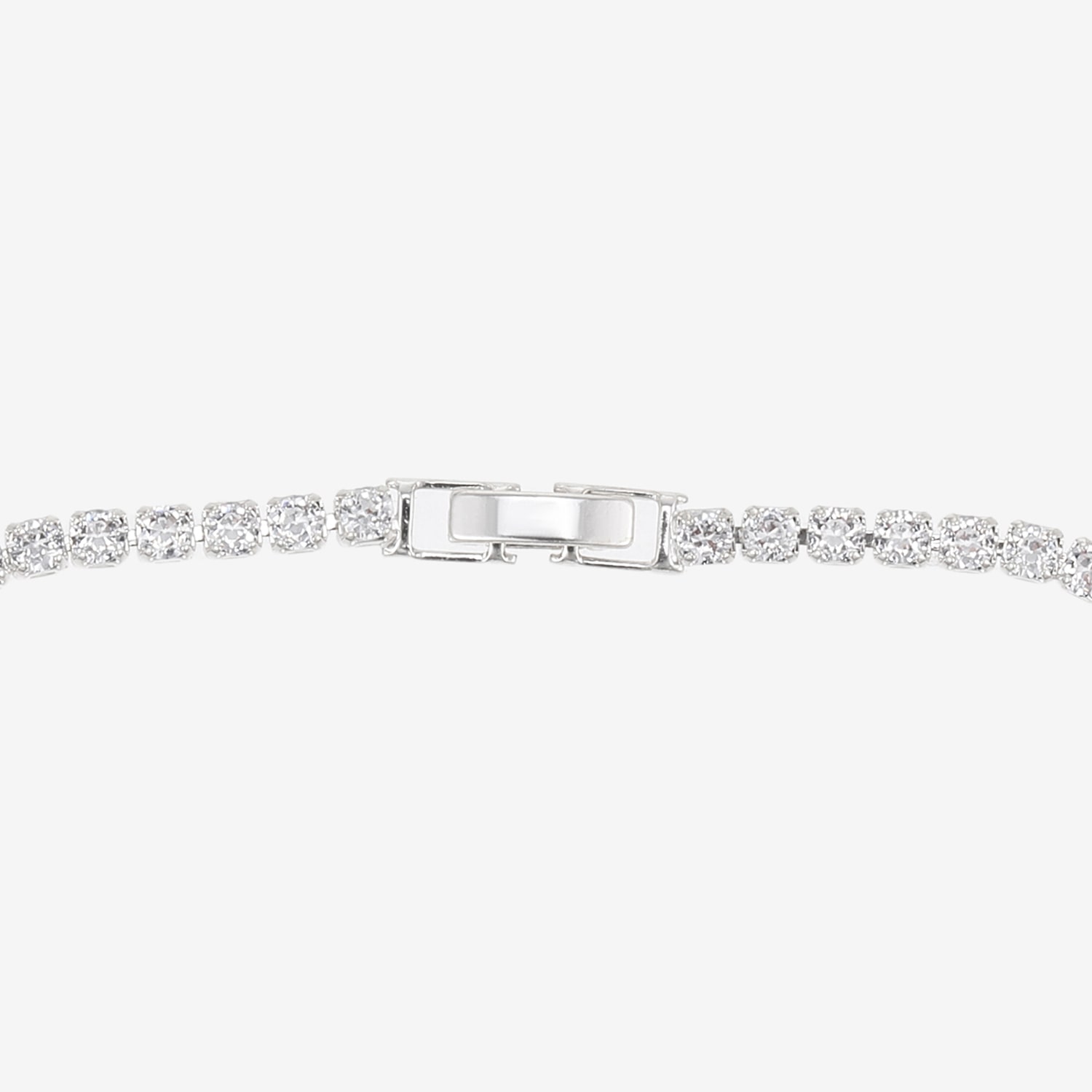 Womens Simulated Cubic Zirconia Round 7 Inch Tennis Bracelet