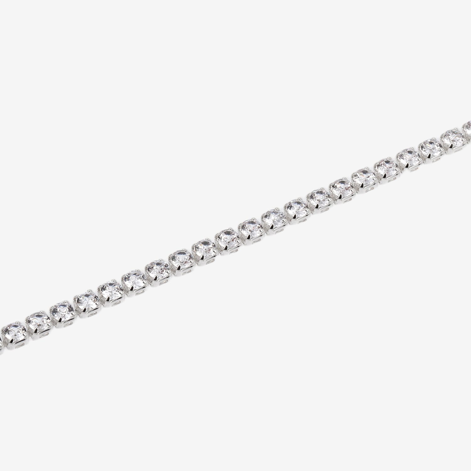 Womens Simulated Cubic Zirconia Round 7 Inch Tennis Bracelet