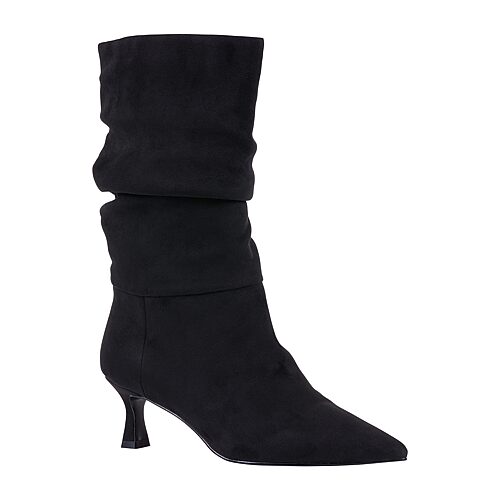 GC Shoes Womens Gina Block Heel Dress Boots, 10 Medium, Black