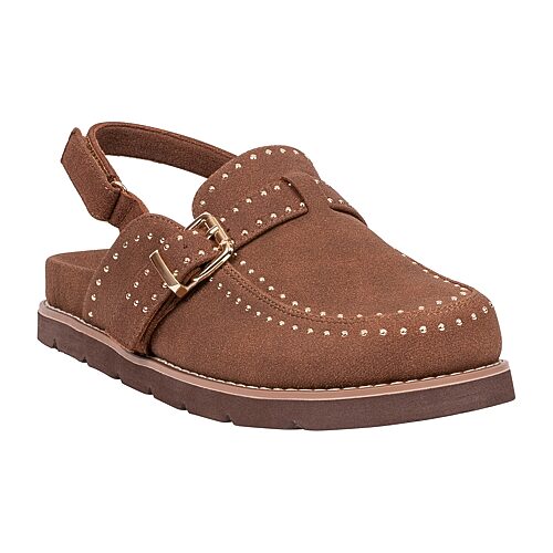 GC Shoes Corell Womens Round Closed Toe Clogs, 9 Medium, Brown