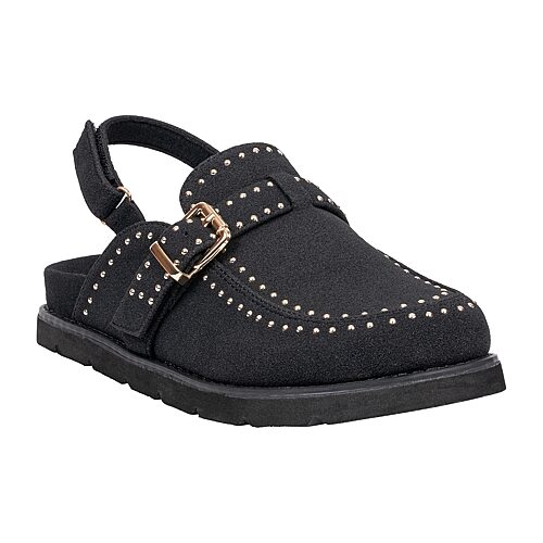 GC Shoes Corell Womens Round Closed Toe Clogs, 7 1/2 Medium, Black