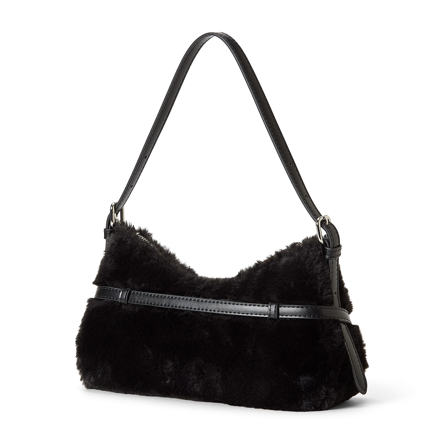 Collection Xiix Jingle Ball Faux Fur Buckle Shoulder Bag