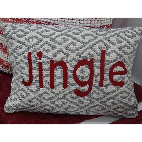 Vibhsa Holiday Cheer Rectangular Throw Pillow In Gray