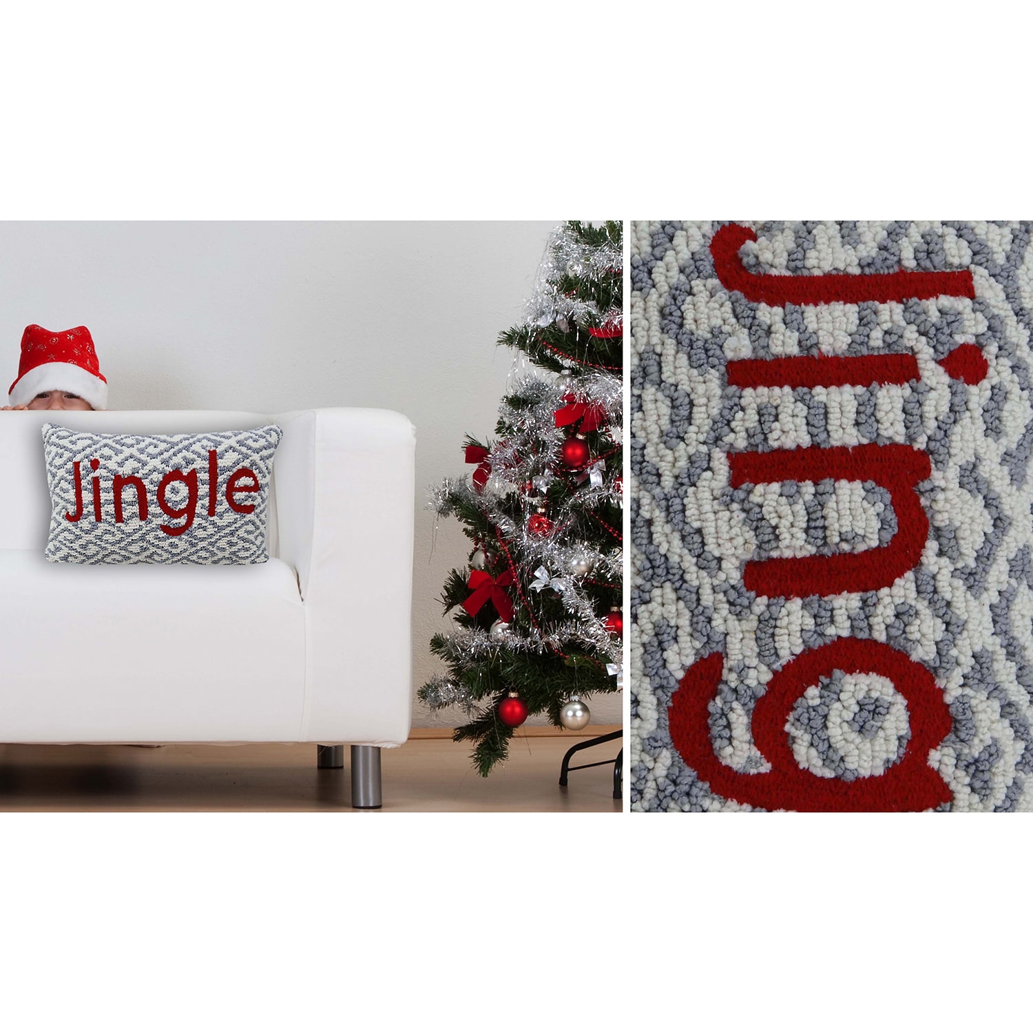 Vibhsa Holiday Cheer Rectangular Throw Pillow
