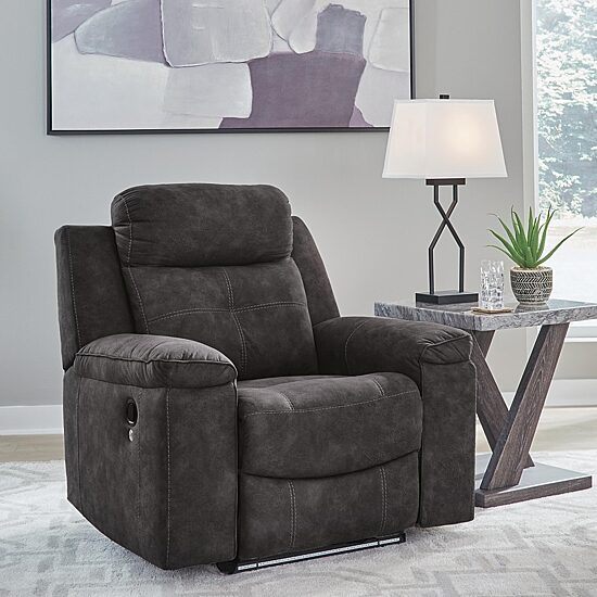 Signature Design by Ashley® Bryan Pad-Arm Recliner, Color: Charcoal ...