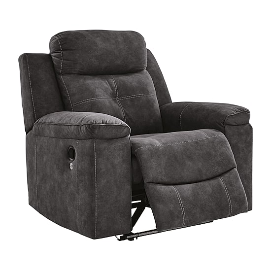 Signature Design by Ashley® Bryan Pad-Arm Recliner, Color: Charcoal ...