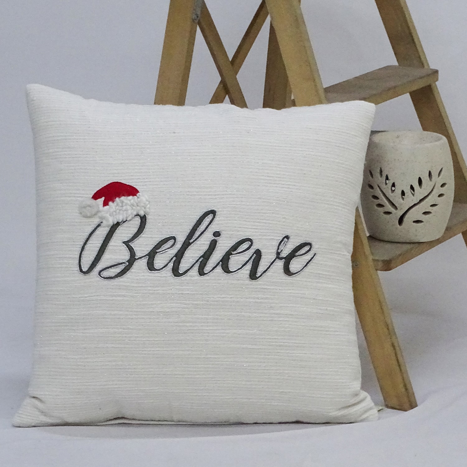 Vibhsa Holiday Cheer Square Throw Pillow