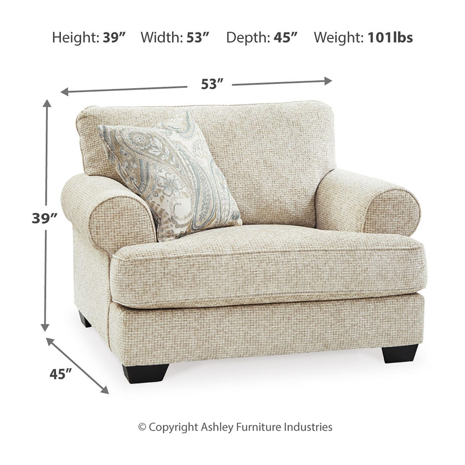 Signature Design by Ashley® Monmouth Upholstered Oversized Armchair