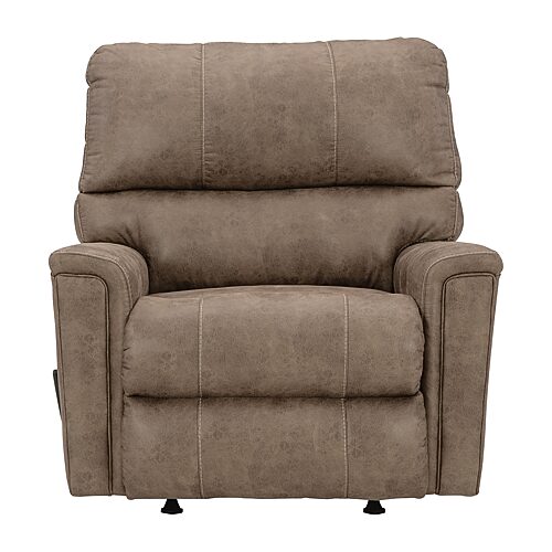 Signature Design by Ashley Nanticoke Pad-Arm Recliner, One Size, Gray