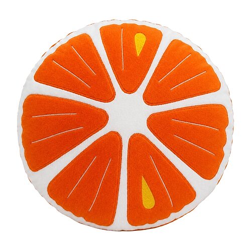 Vibhsa Wonderland Orchard Throw Pillow In Orange