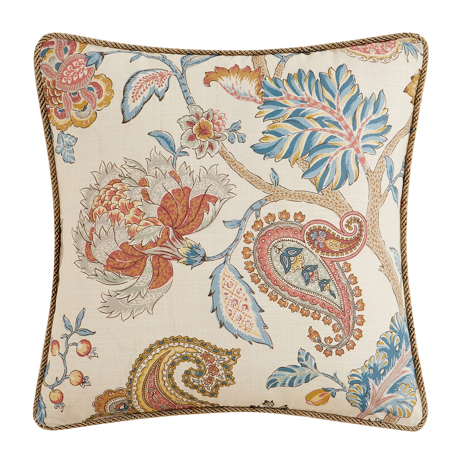 Rose Tree Fleur Square Throw Pillow