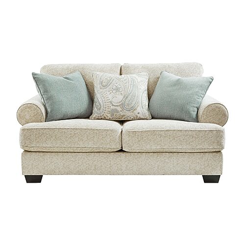 Signature Design by Ashley Monmouth Roll-Arm Upholstered Loveseat, One Size, Beige