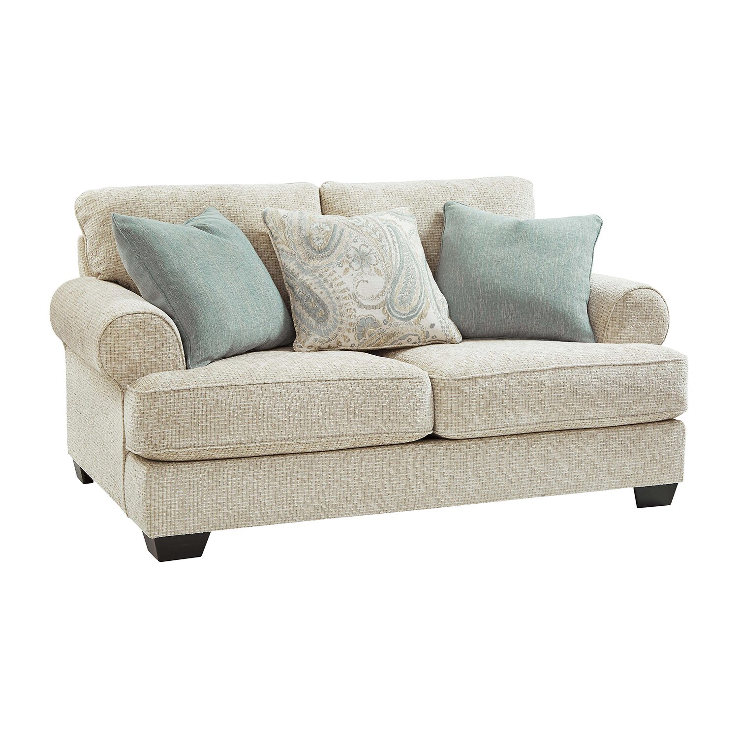 Signature Design by Ashley® Monmouth Roll-Arm Upholstered Loveseat