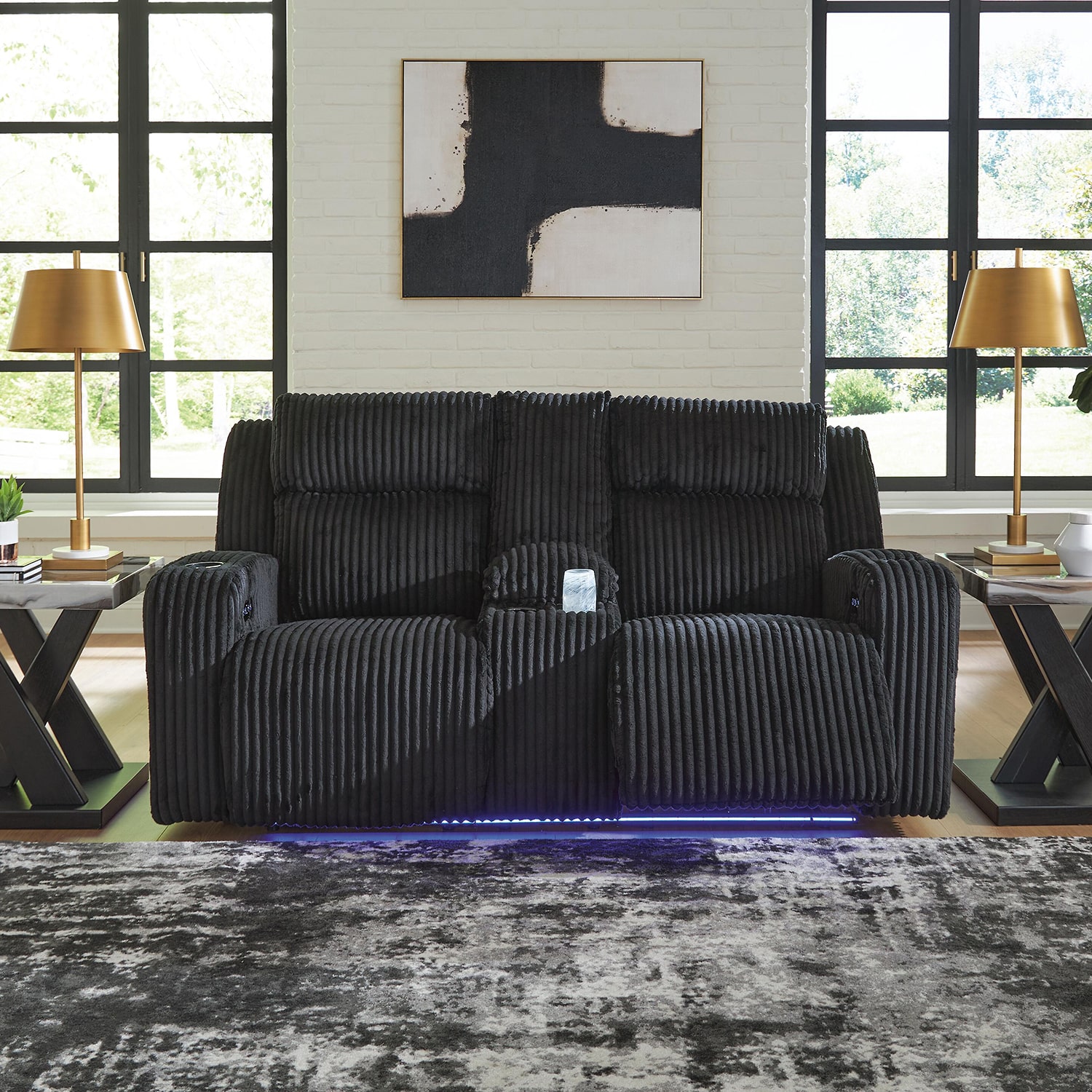 Signature Design by Ashley® Twilight Track-Arm Upholstered Loveseat