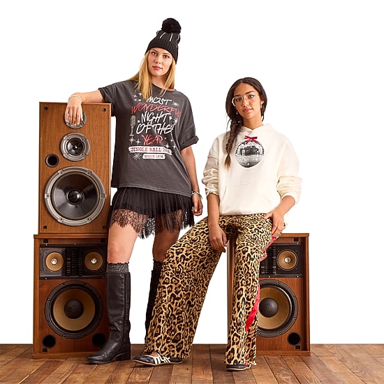 Jingle Ball Womens Long Sleeve Fleece Hoodie