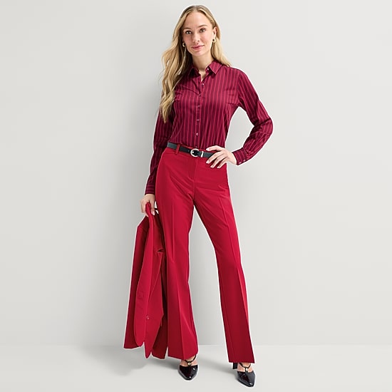 Liz Claiborne Audra Womens Tall Straight Trouser