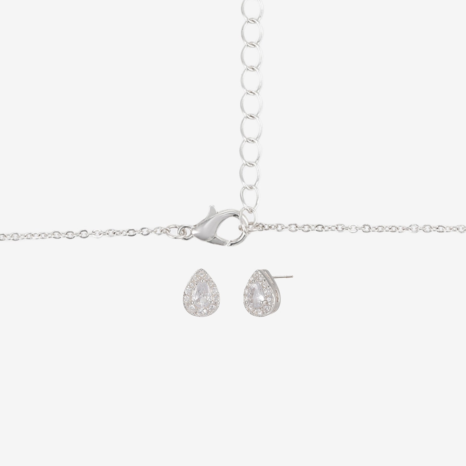 Womens Simulated Cubic Zirconia 2-pc. Necklace Set
