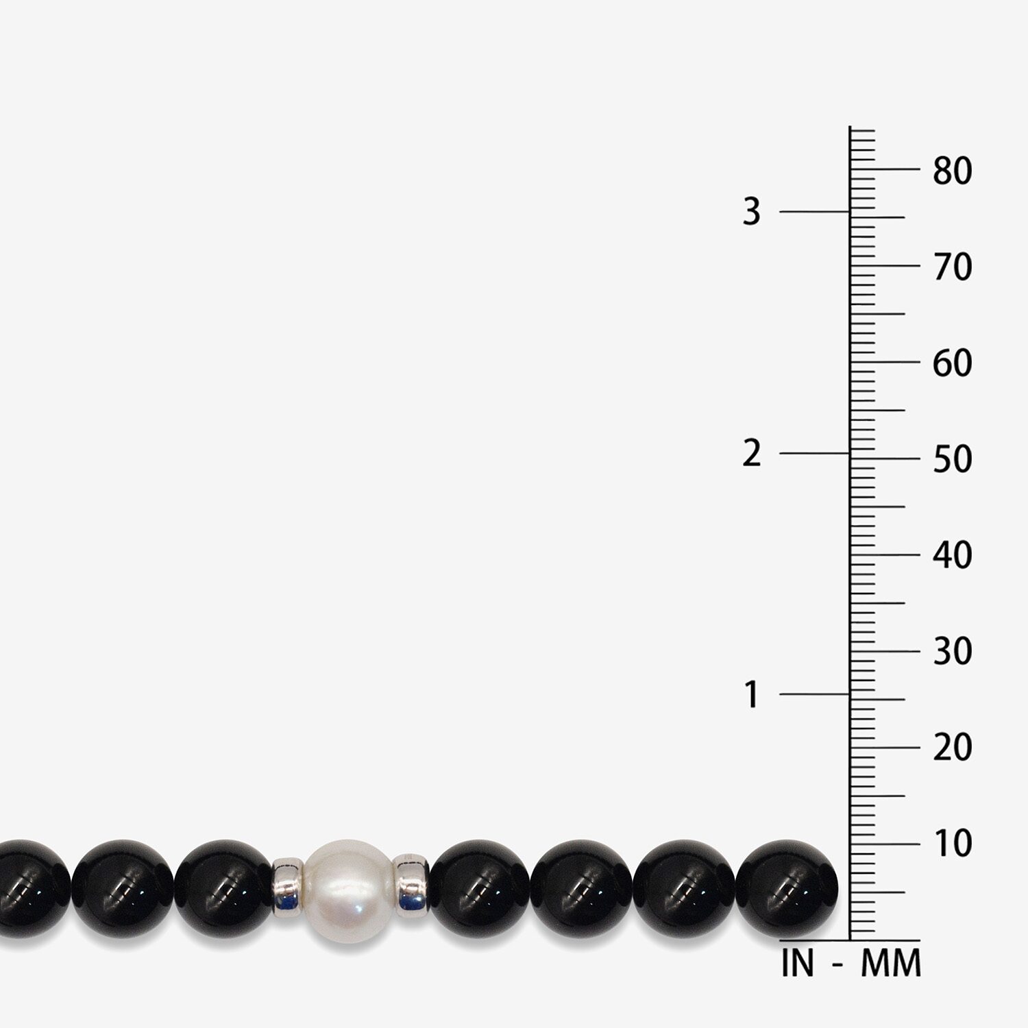 Limited Quantities! Womens Genuine Black Onyx Cultured Freshwater Pearl Sterling Silver Stretch Bracelet