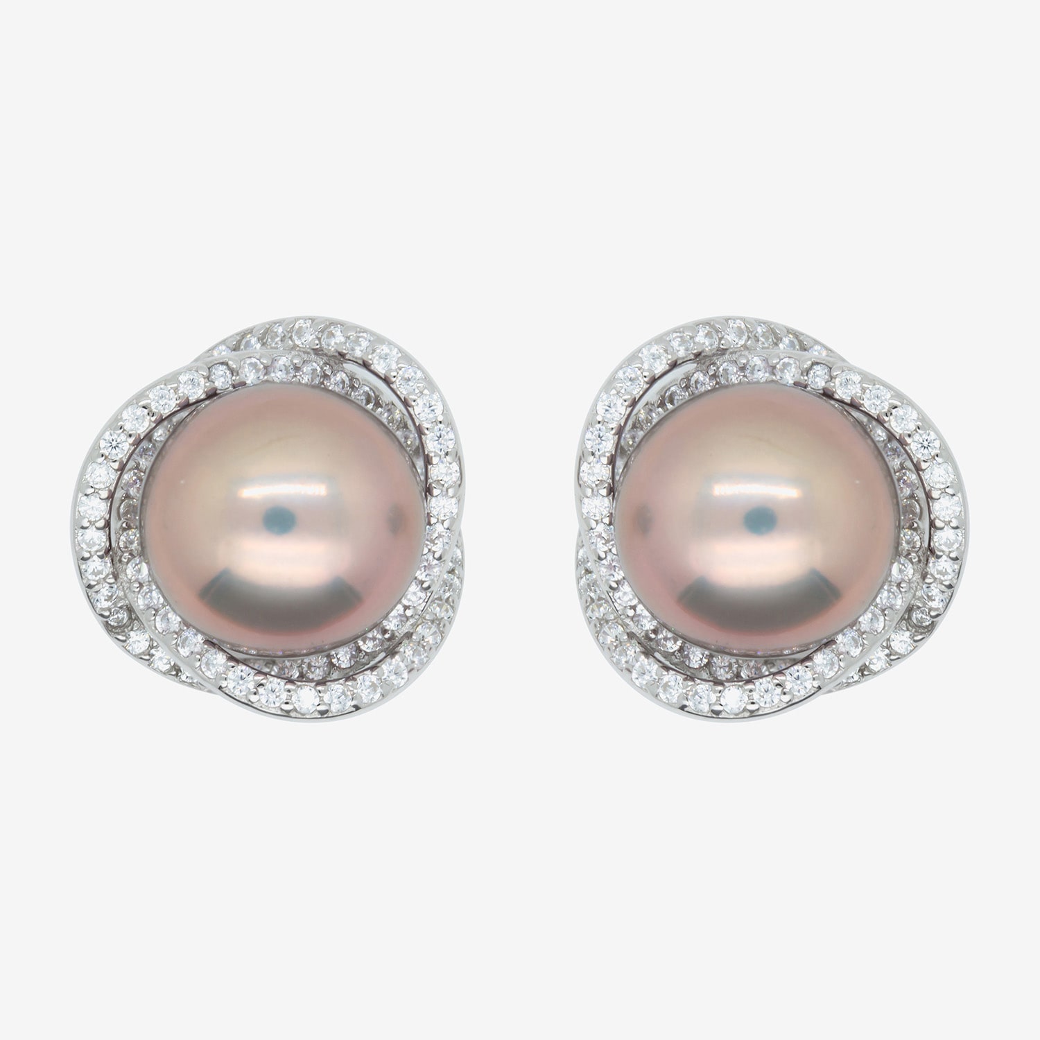 Limited Quantities! Dyed Black Cultured Freshwater Pearl Sterling Silver 18mm Stud Earrings