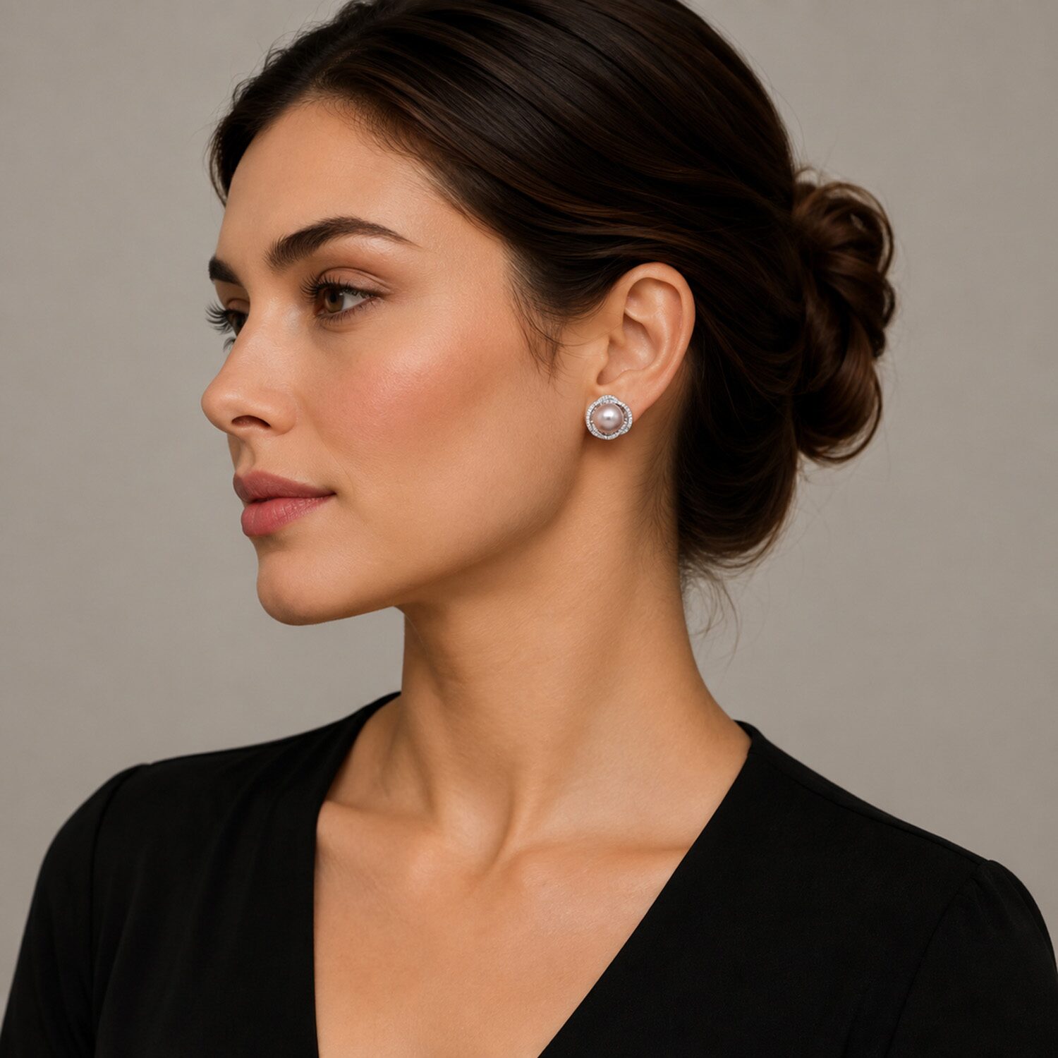 Limited Quantities! Dyed Black Cultured Freshwater Pearl Sterling Silver 18mm Stud Earrings