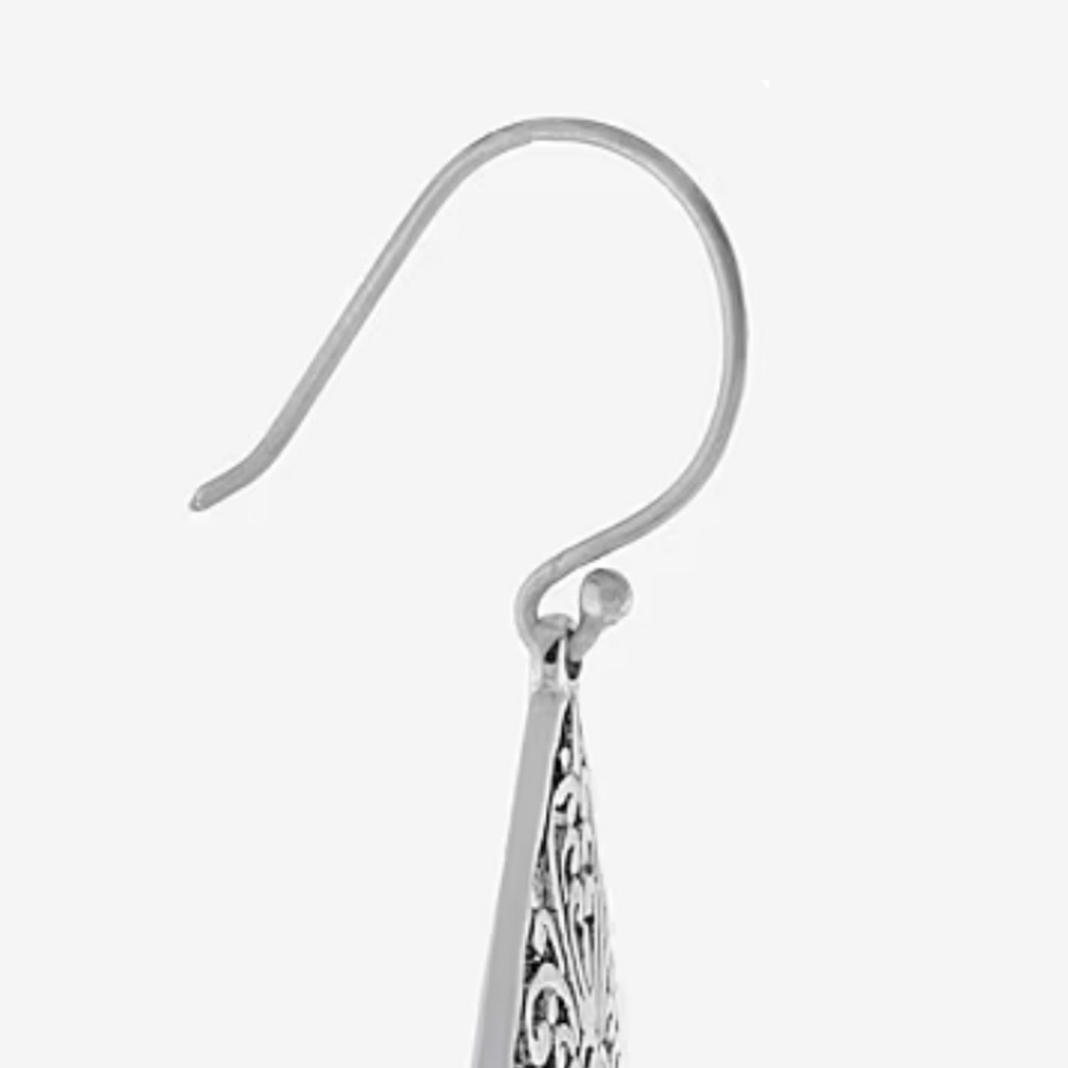 Bali Inspired Womens Gray Abalone Sterling Silver Drop Earrings