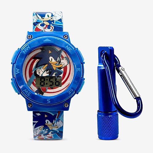 Kids Character Set Sonic the Hedgehog Unisex Multicolor 2-pc. Watch Boxed Set Snc40150mjc, One Size, Blue
