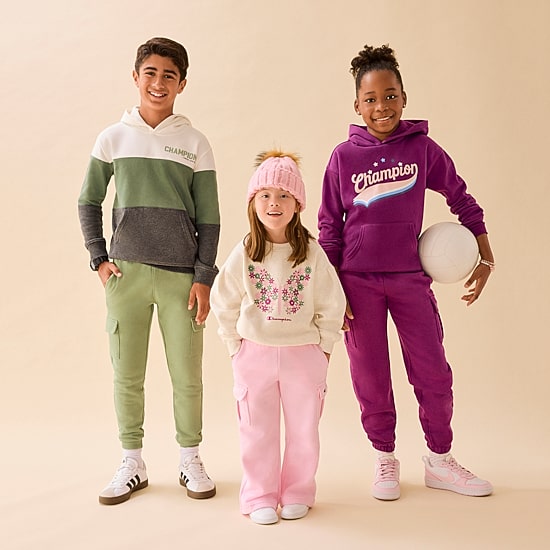 Champion Big Kid Girls Long Sleeve Fleece Active Hoodie