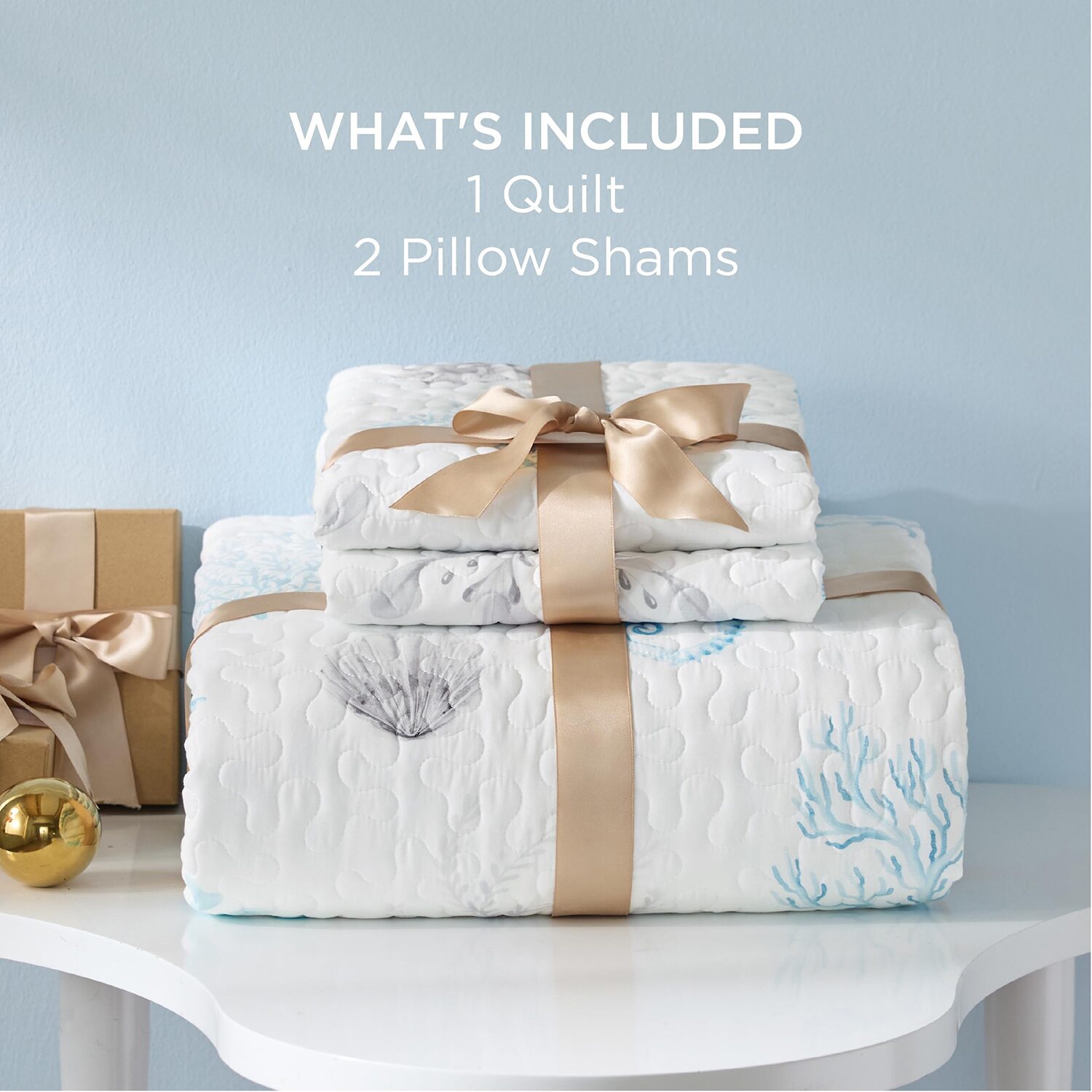 Bedsure® Plants Silhouettes Quilt Set