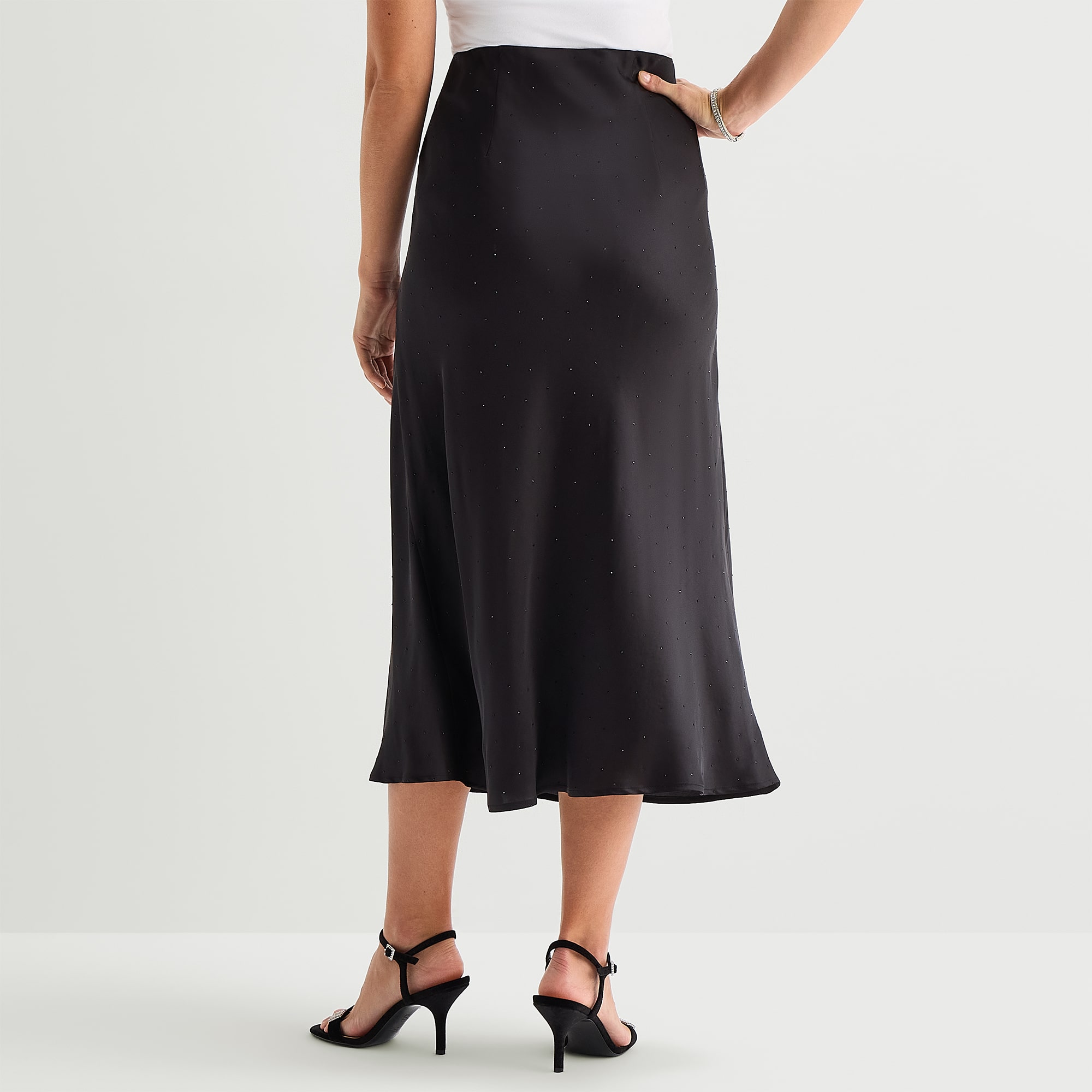 Liz Claiborne Womens Midi Flared Skirt
