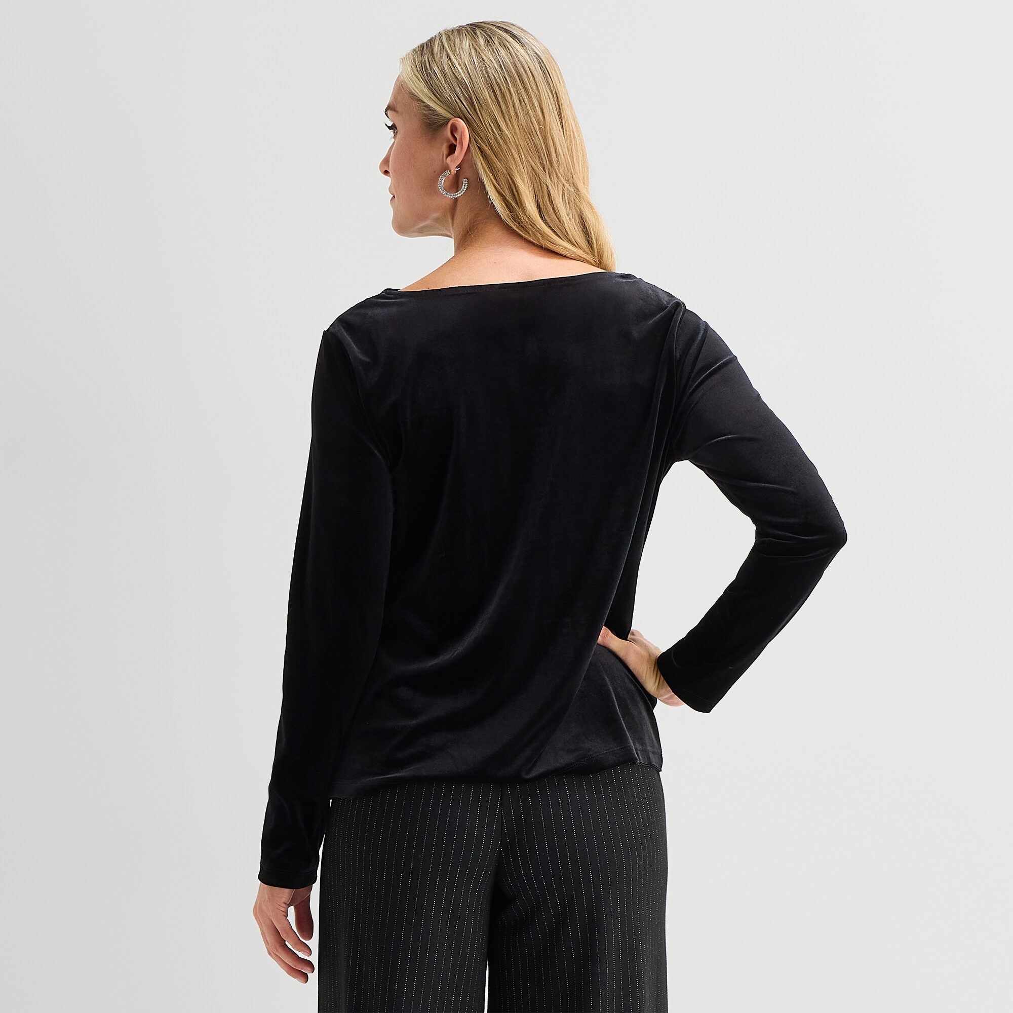 Liz Claiborne Womens Cowl Neck Long Sleeve Blouse