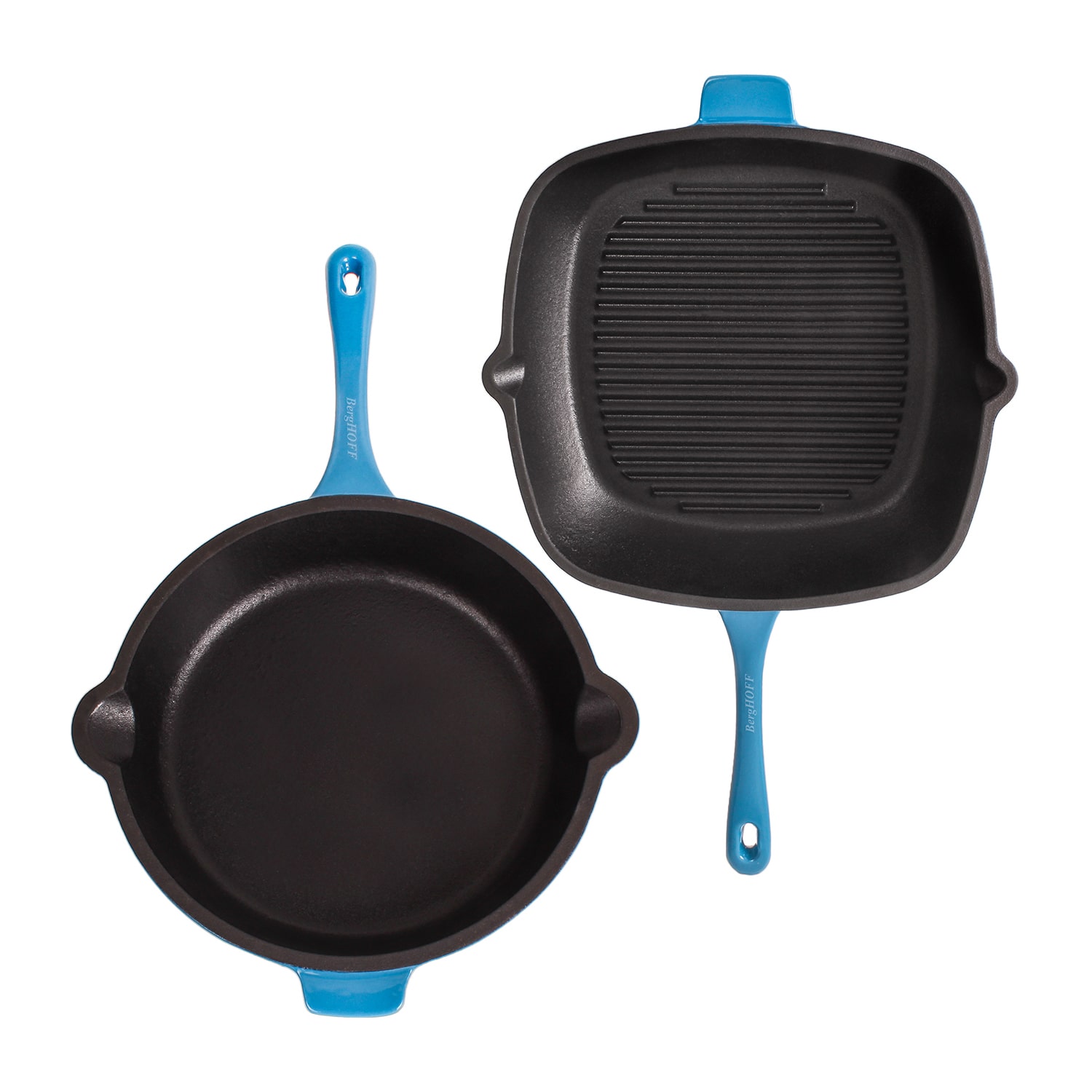 BergHOFF Neo Cast Iron 3-pc. Grill Pan and Slotted Steak Press