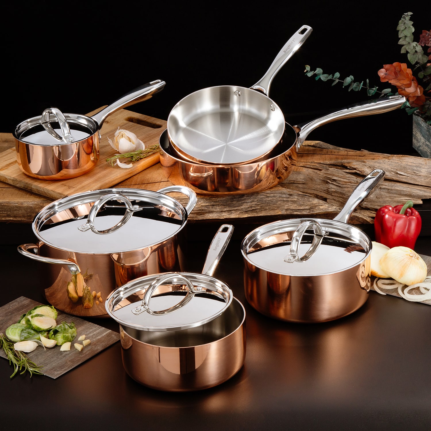 BergHOFF 8 Inch 2-pc. Stainless Steel Skillet