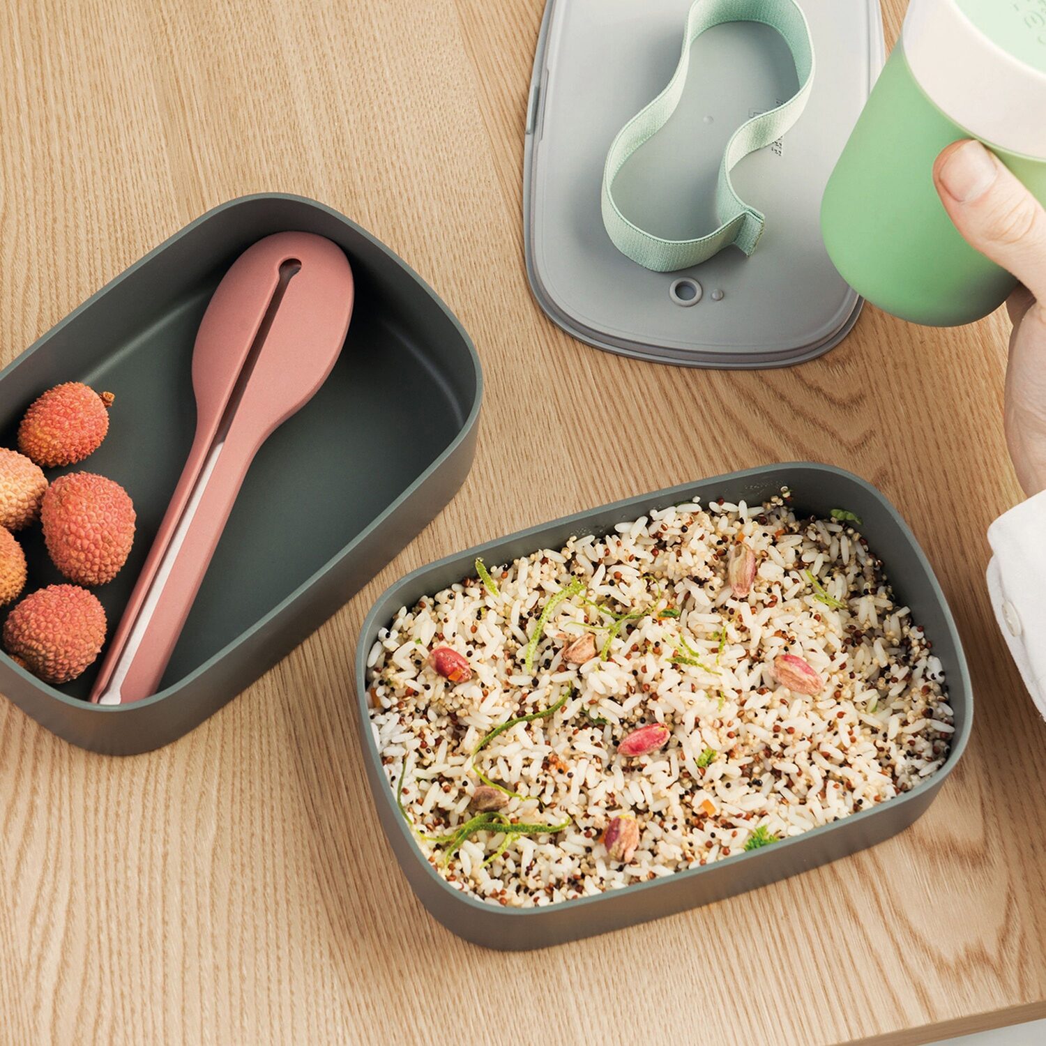 BergHOFF Leo Dual Bento Box Set With Strap 3-pc. Food Container