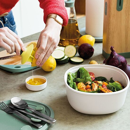 BergHOFF Leo To Go Salad Bowl With Flatware 5-pc. Food Container, Color ...
