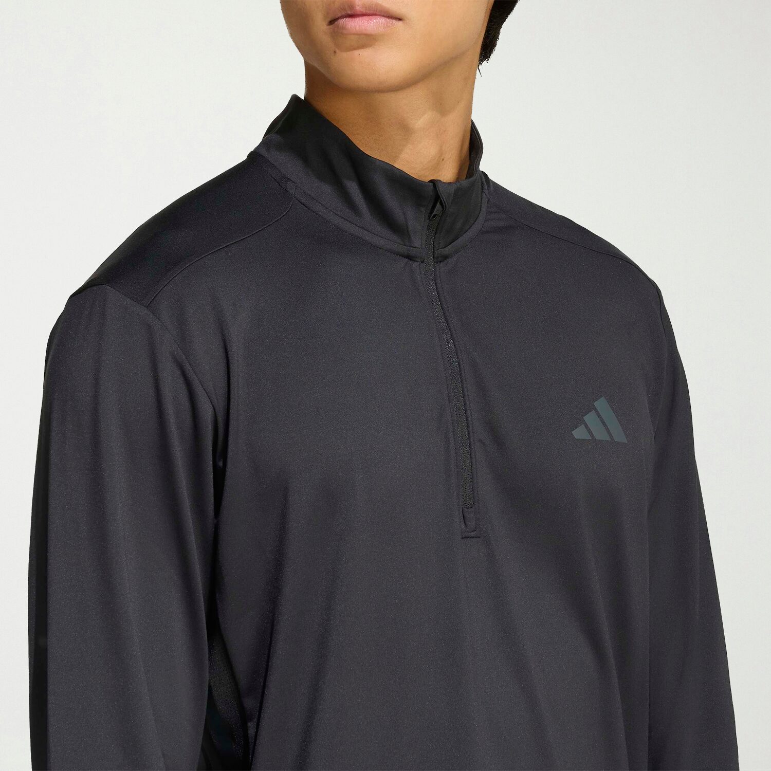 adidas Tech Essentials Mens Mock Neck Long Sleeve Quarter-Zip Pullover