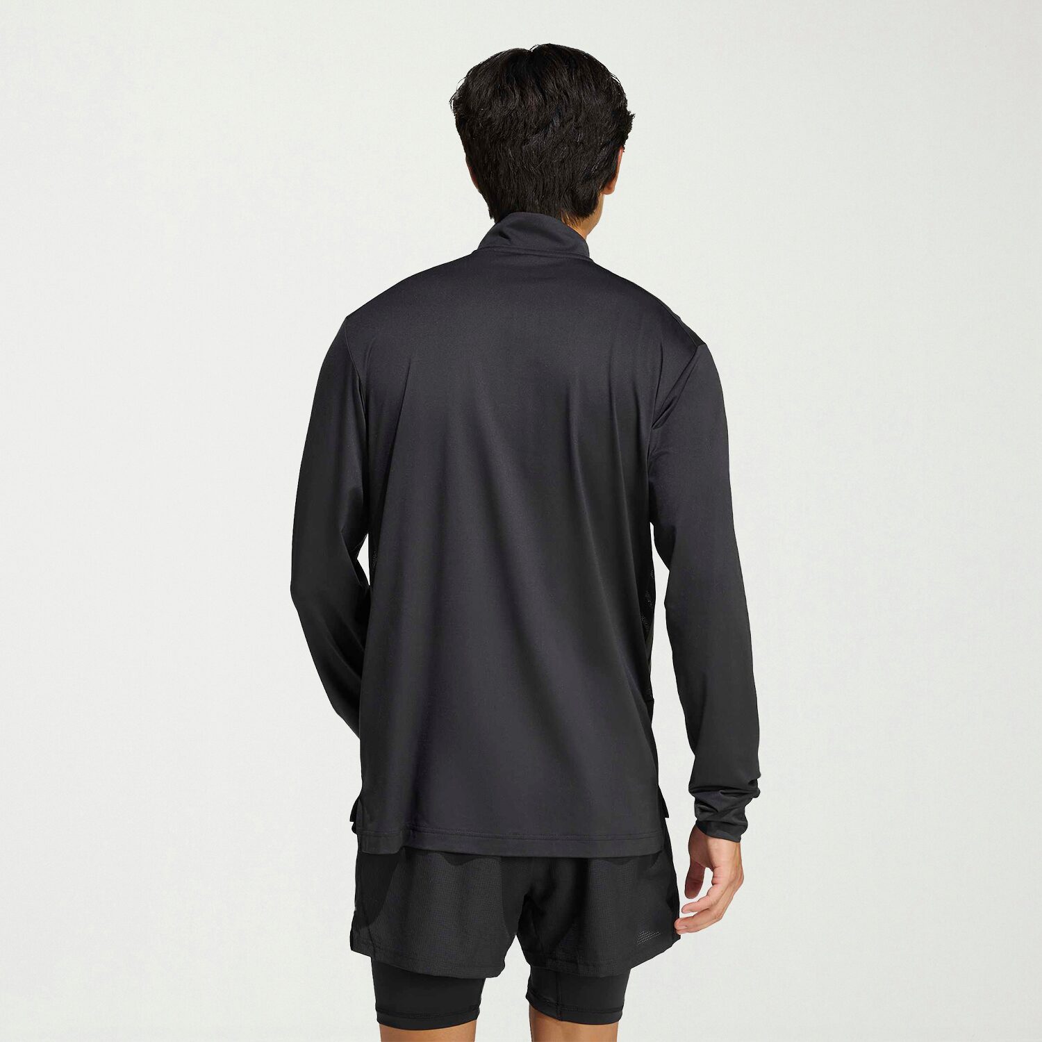 adidas Tech Essentials Mens Mock Neck Long Sleeve Quarter-Zip Pullover