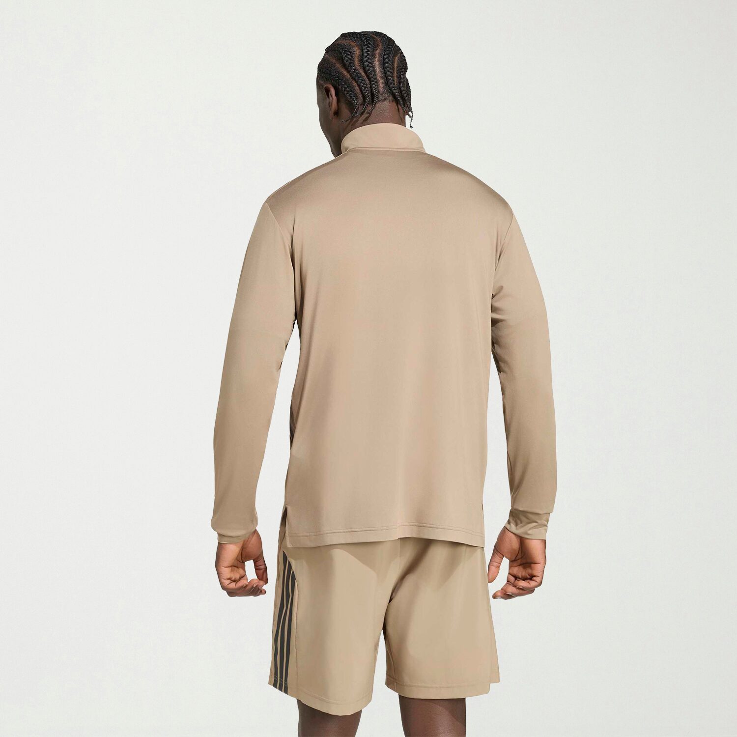 adidas Tech Essentials Mens Mock Neck Long Sleeve Quarter-Zip Pullover