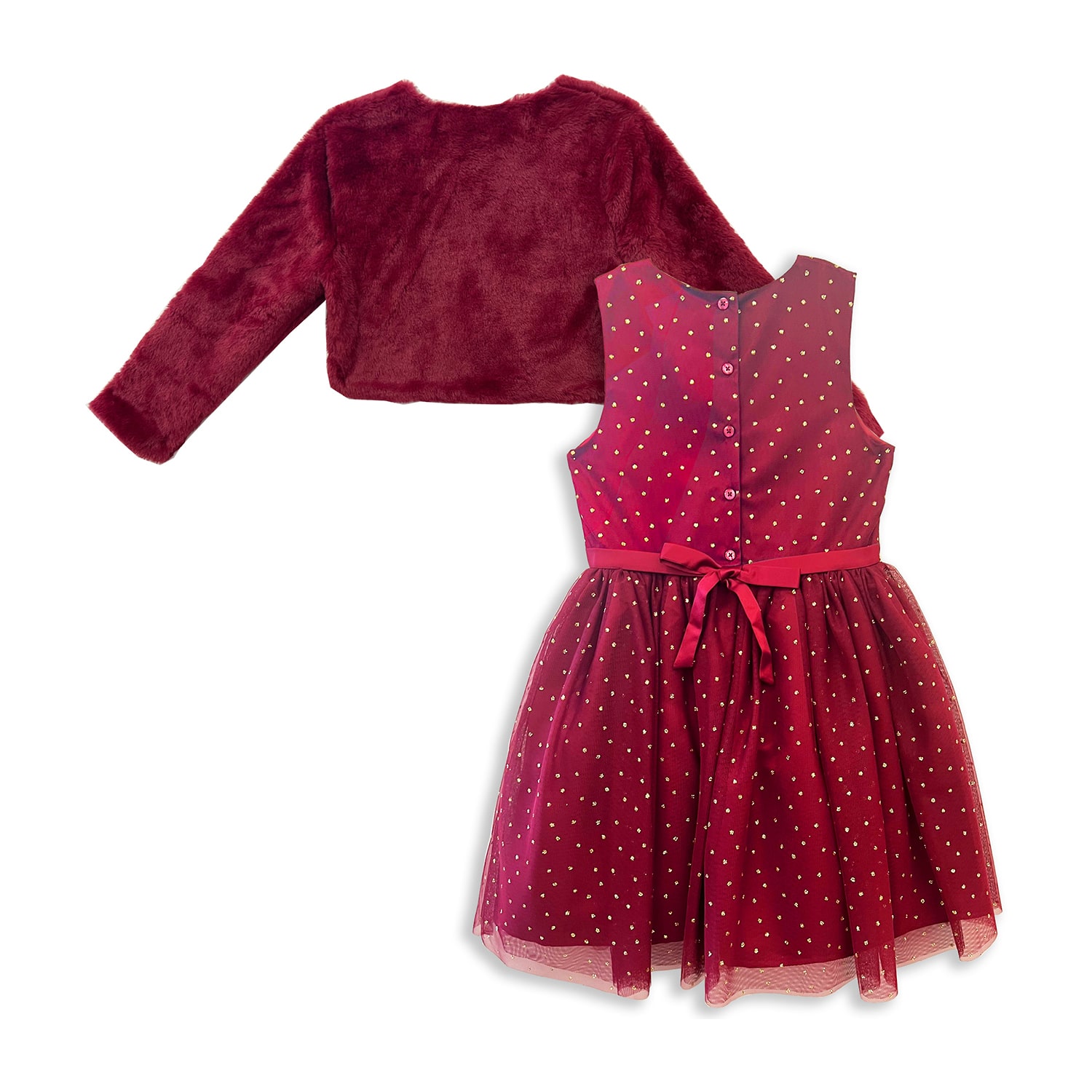 Blueberi Boulevard Little & Big Kid Girls Embellished Fitted 2-pc. Dress Set