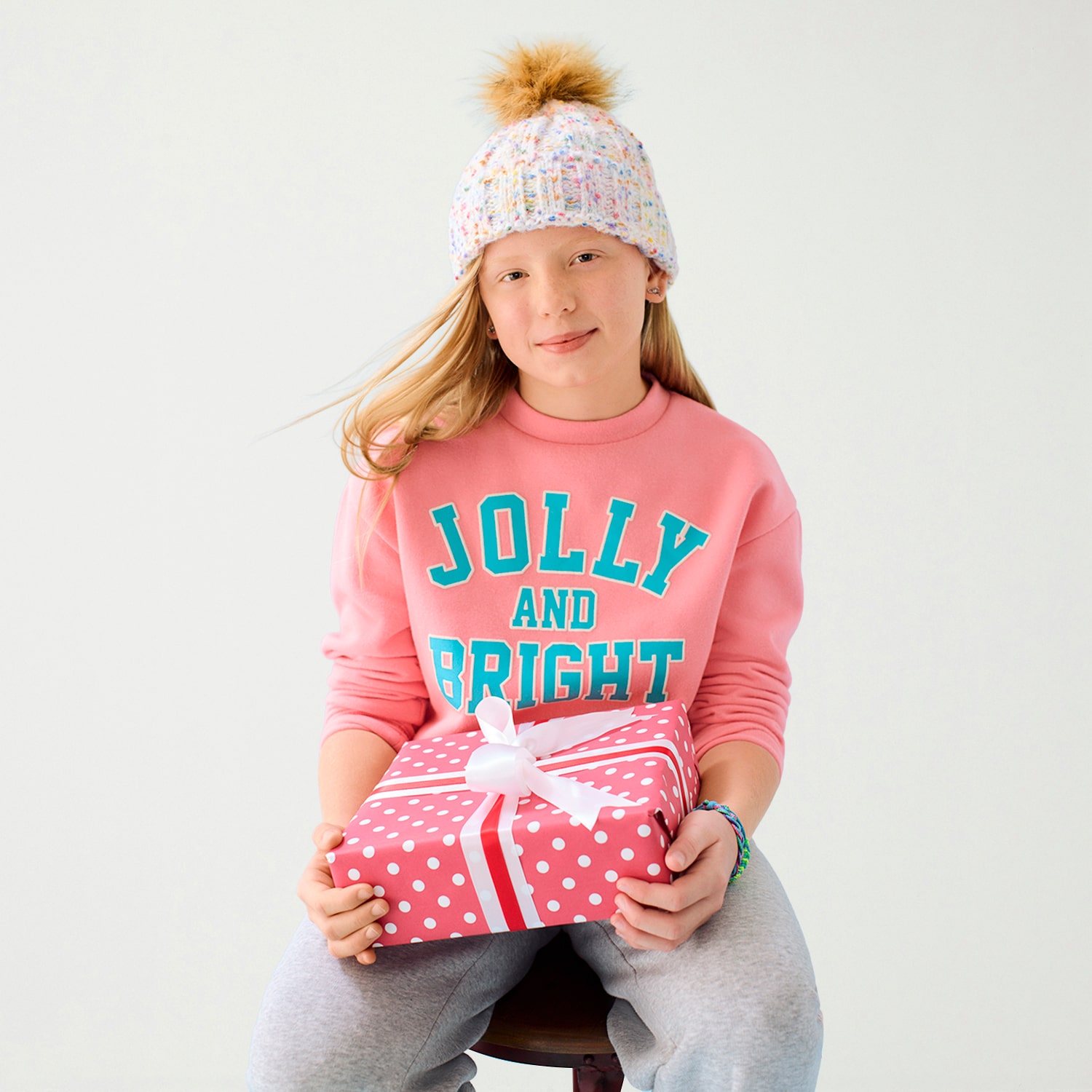 North Pole Trading Co. Little & Big Kid Girls Crew Neck Long Sleeve Sweatshirt