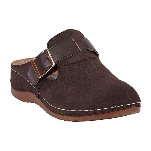 GC Shoes Pippen Womens Round Closed Toe Clogs, 8 Medium, Brown