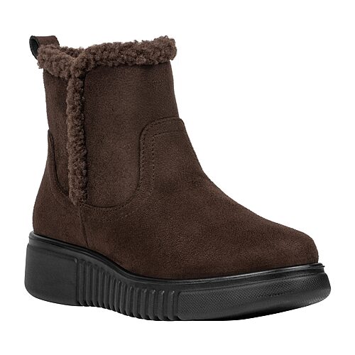 Gc Shoes Women's Teegan Faux Suede Faux-Fur Trim Ankle Boots - Brown