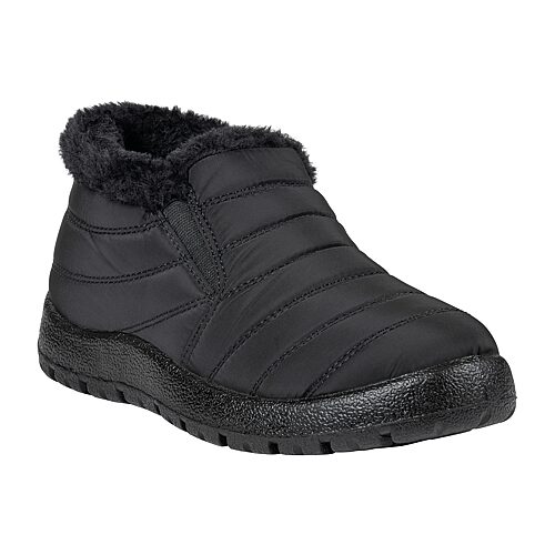 Gc Shoes Women's Oban Quilted Faux-Fur Trim Cold-Weather Booties - Black