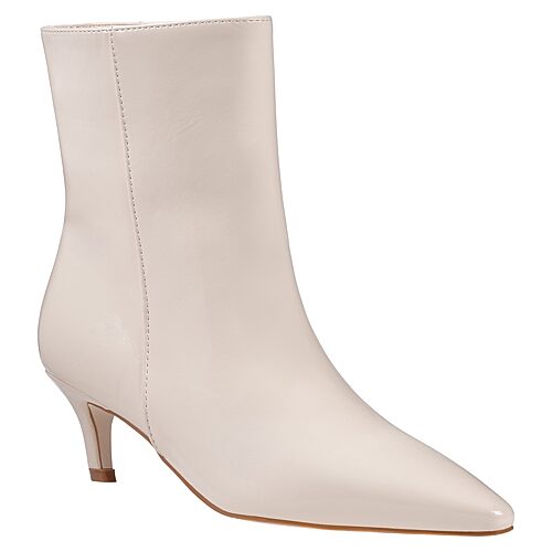 Gc Shoes Women's Rorey Kitten Heel Pointed-Toe Ankle Boots - White