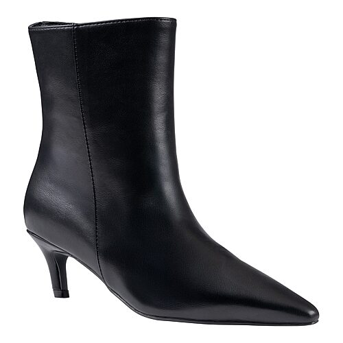 Gc Shoes Women's Rorey Kitten Heel Pointed-Toe Ankle Boots - Black
