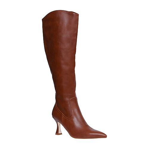 GC Shoes Womens Vanessa Block Heel Dress Boots, 9 1/2 Medium, Brown