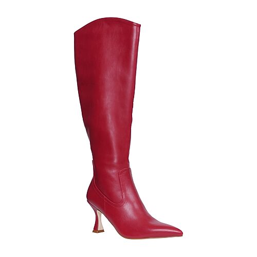 GC Shoes Womens Vanessa Block Heel Dress Boots, 8 1/2 Medium, Red